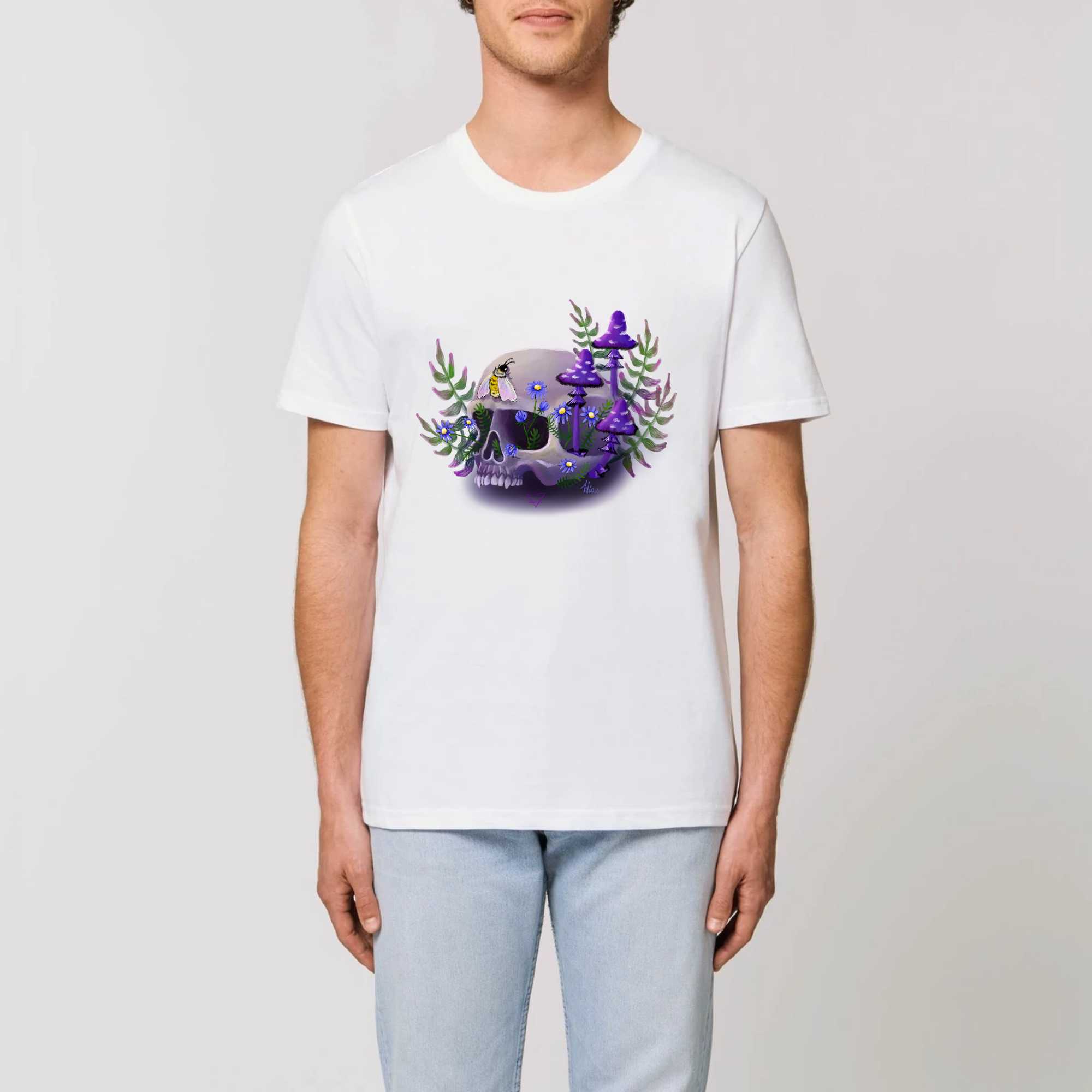Bee`s Skull ROCKER - T-shirt Unisexe